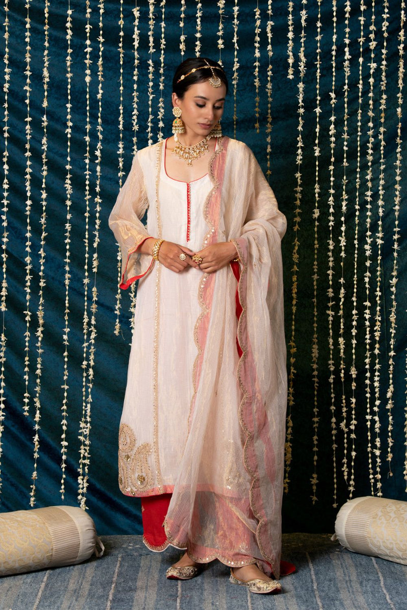 Kanak Kurta Set tissue by Maison Shefali for women Worldwide