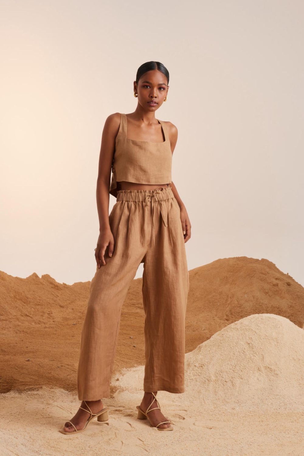 Drawstring Pants - Sand