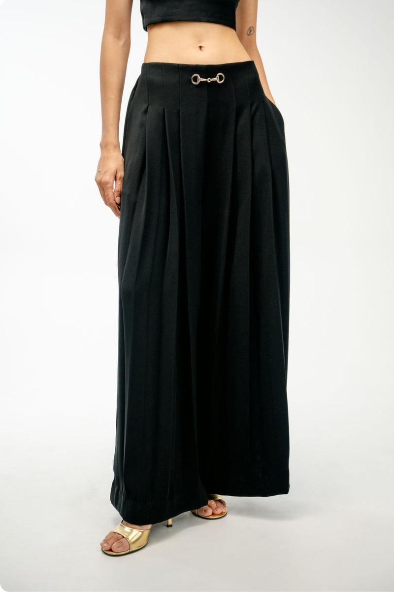 Linger Pants japanese crepe pant/trouser by Ode to Odd in black for women Worldwide