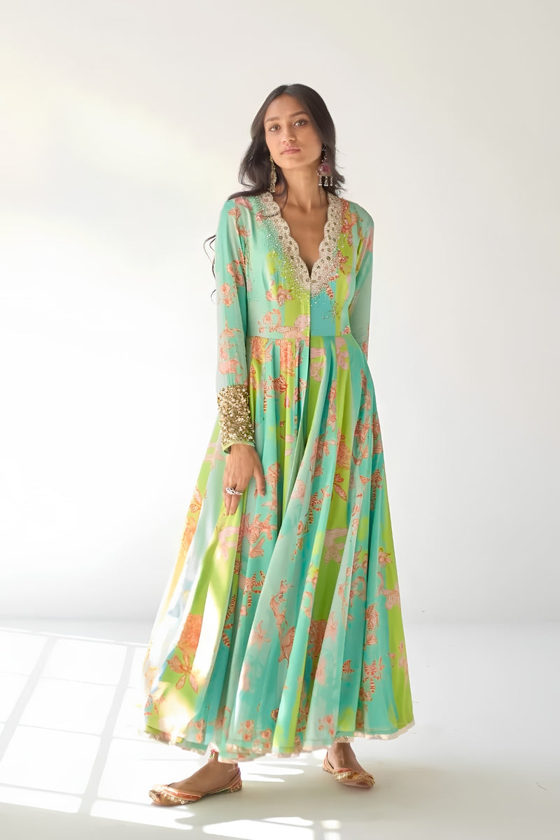 FEROZY ORCHID ANARKALI SET