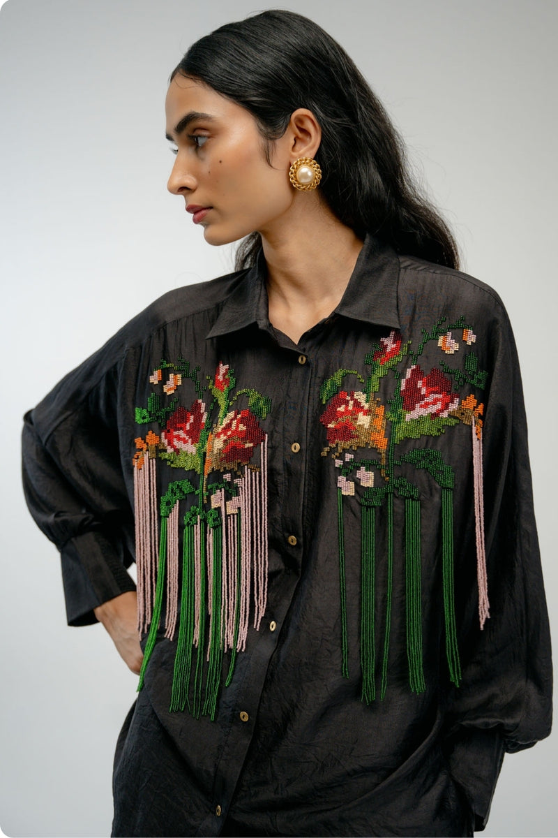 Together Shirt mulberry silk top/shirt by Ode to Odd in black for women Worldwide
