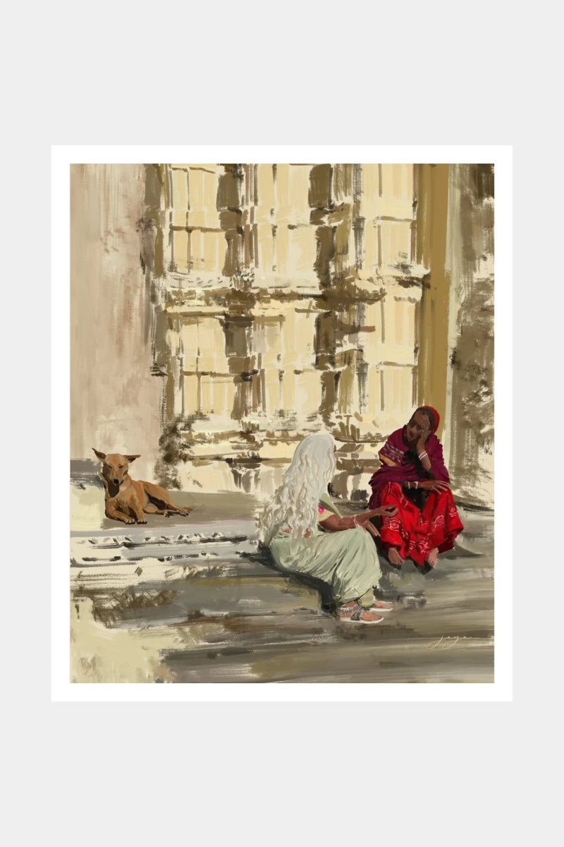 By the Ghat Artprint