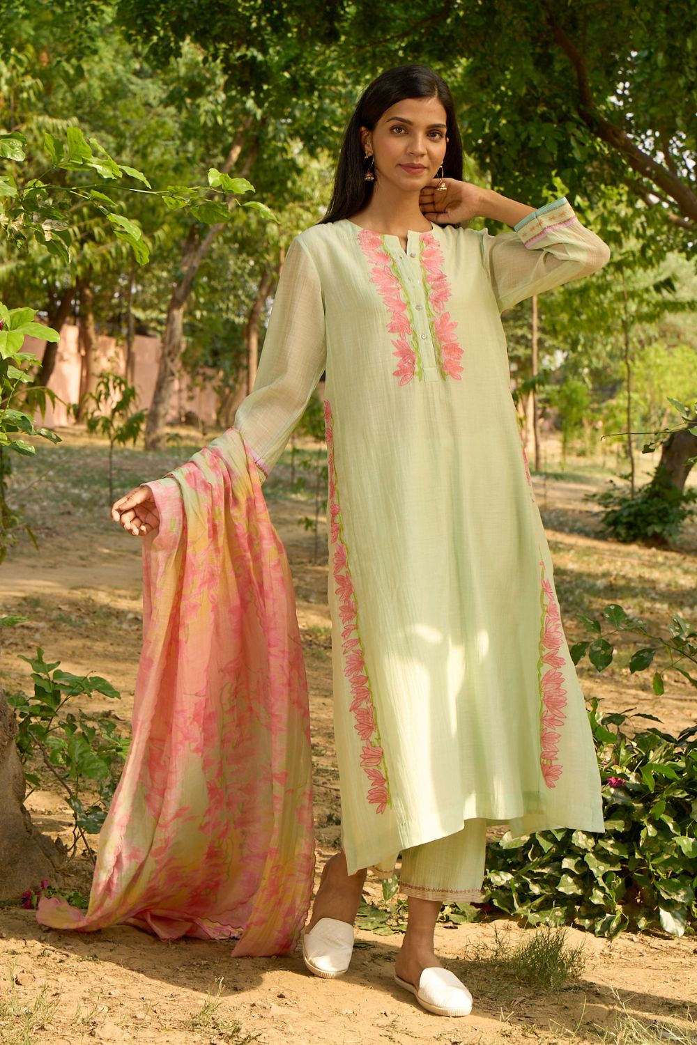 Bulbul Kurta Set-Light Green