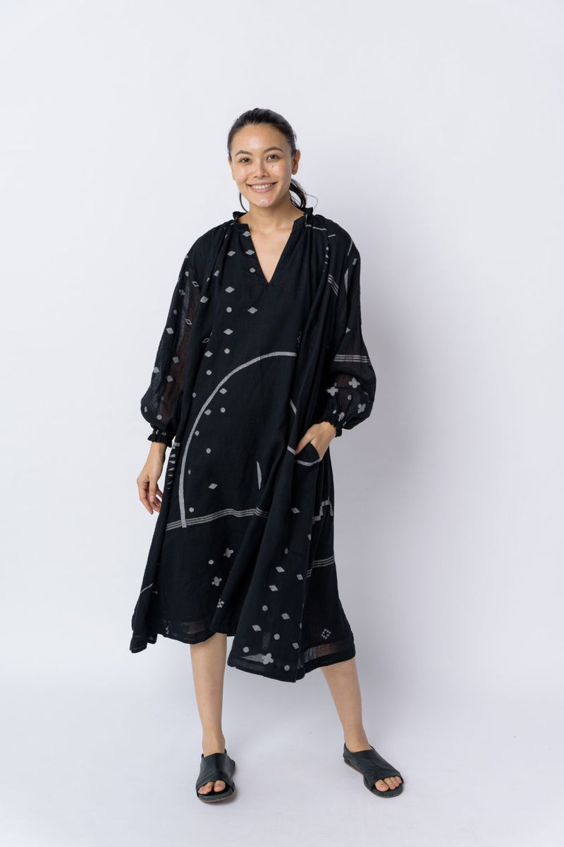 Whimsy flared dress - Black Dress by World of Crow in black color for women Worldwide