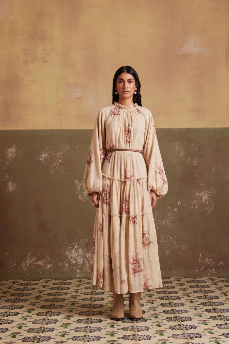 Ezra Dress-Peony print cotton by CORD for women Worldwide
