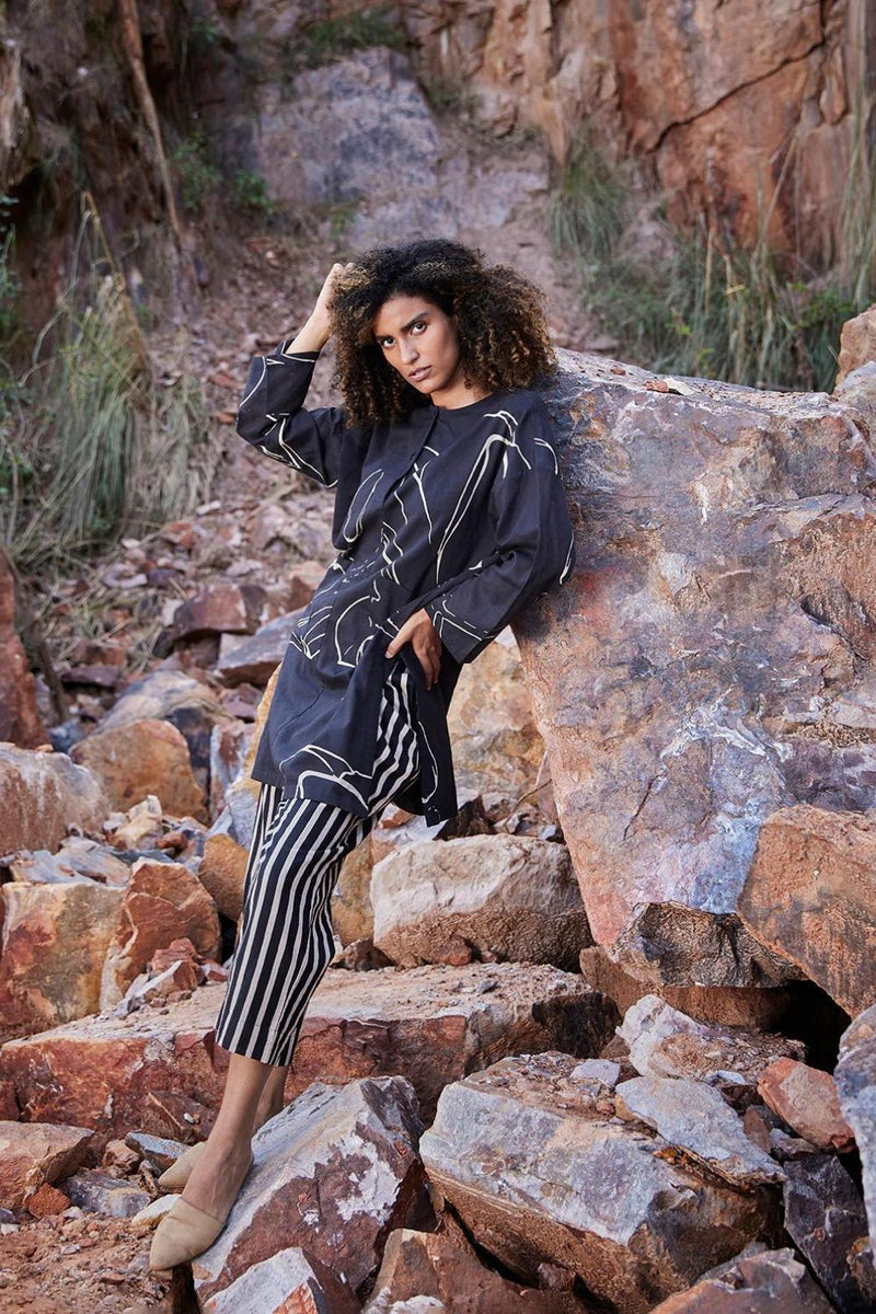 Under the Moon Co-ord Set Co-ord Set by Khara Kapas in black for women Worldwide