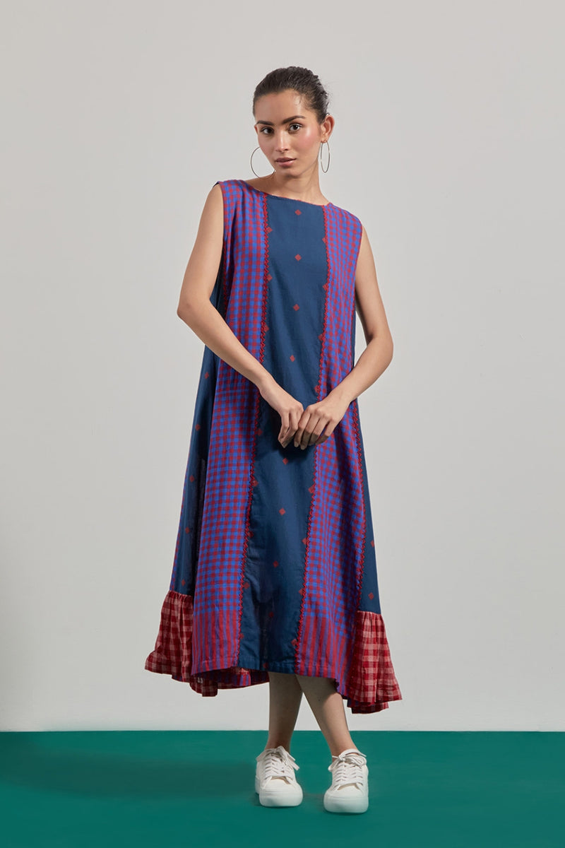 Elysian True Blue Dress gamcha dress by 145 East in blue, purple for women Worldwide