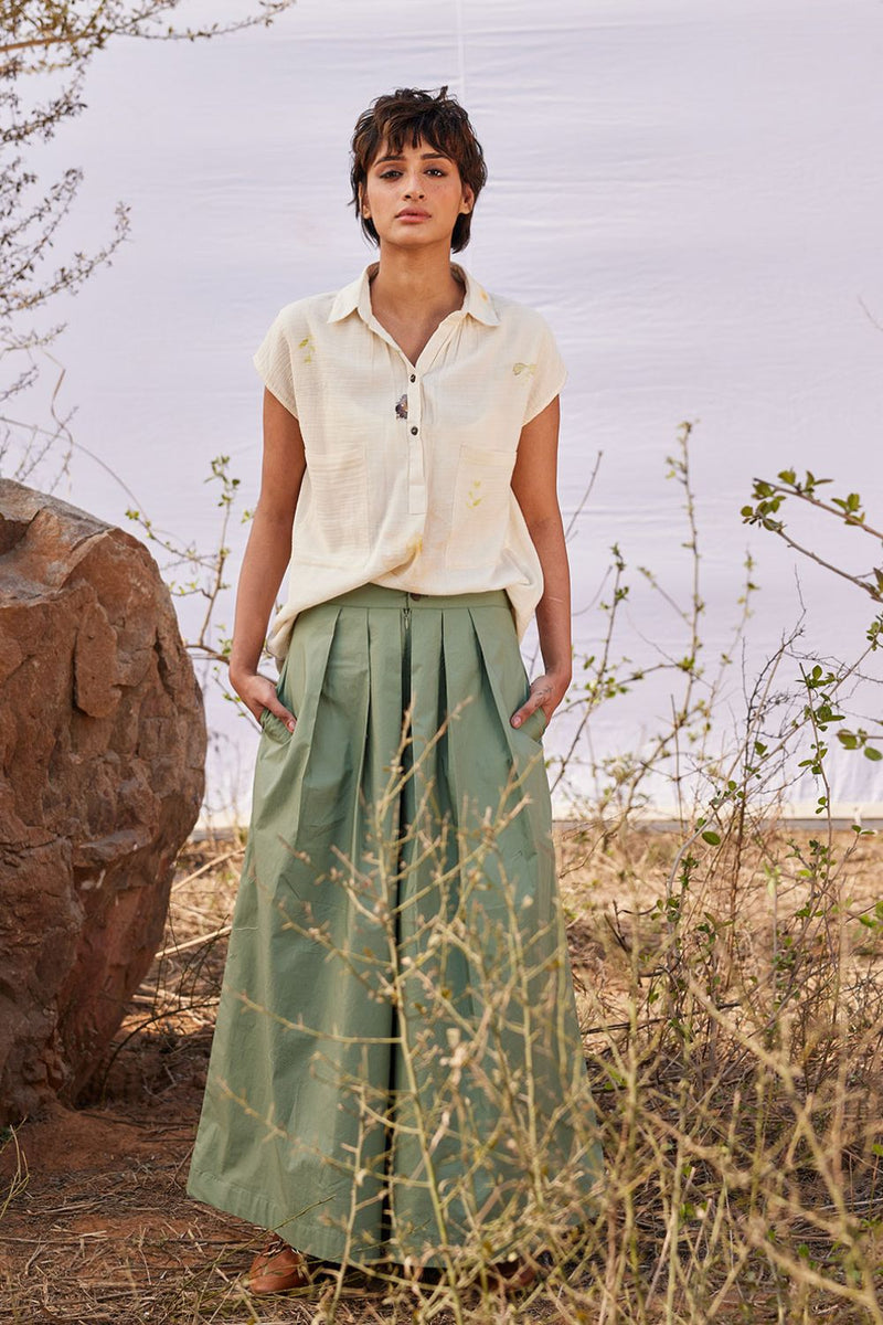 Swiss shirt by Khara Kapas in white for women Worldwide