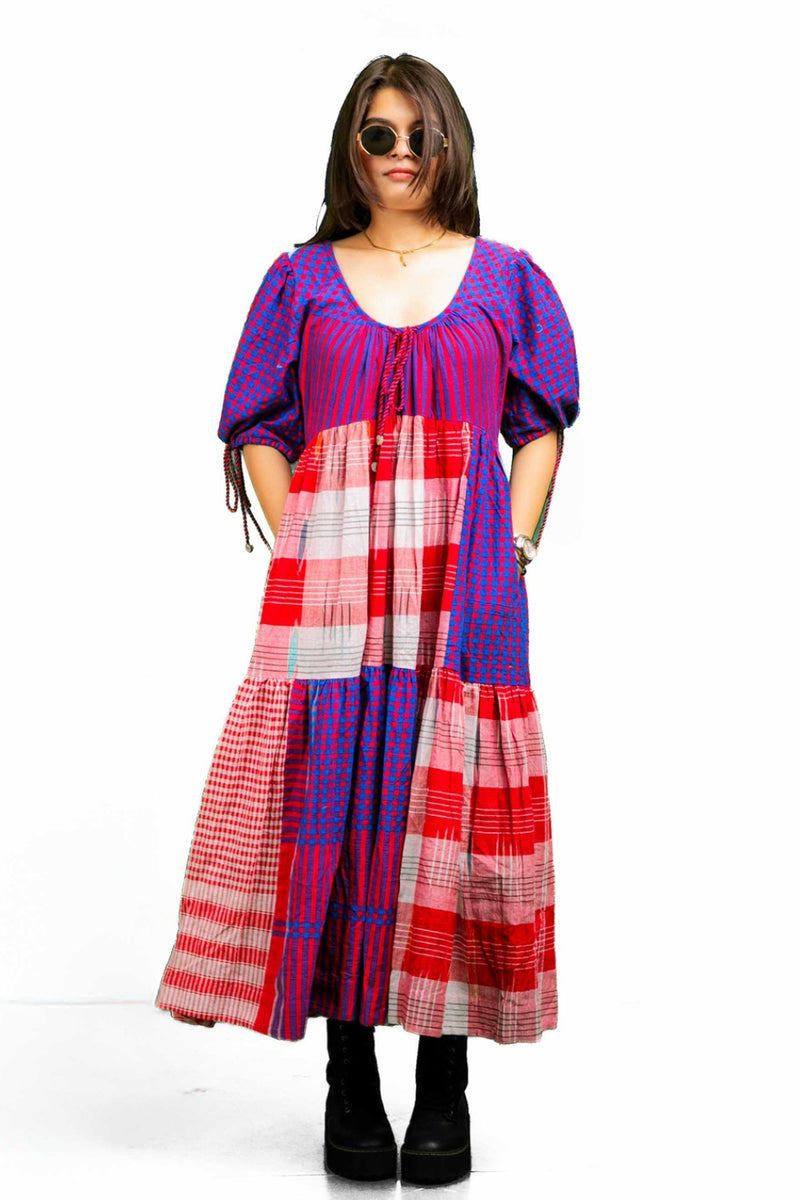 Santorini Dress gamcha dress by 145 East in red, purple for women Worldwide