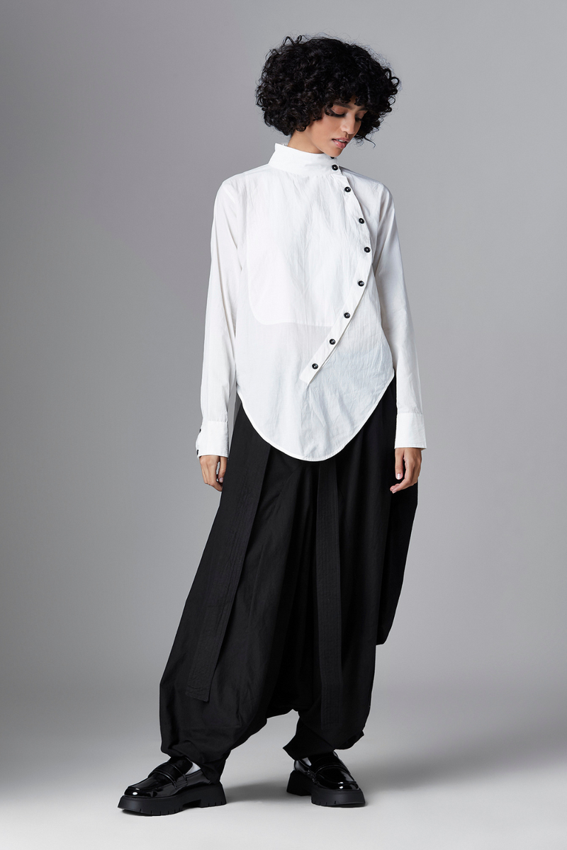 MIKA SHIRT cotton Tops and Shirts by Chola in white color for women Worldwide