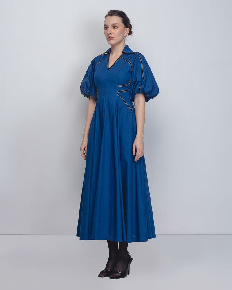 Ventana Dress - Cobalt cotton by Leh Studios for women Worldwide