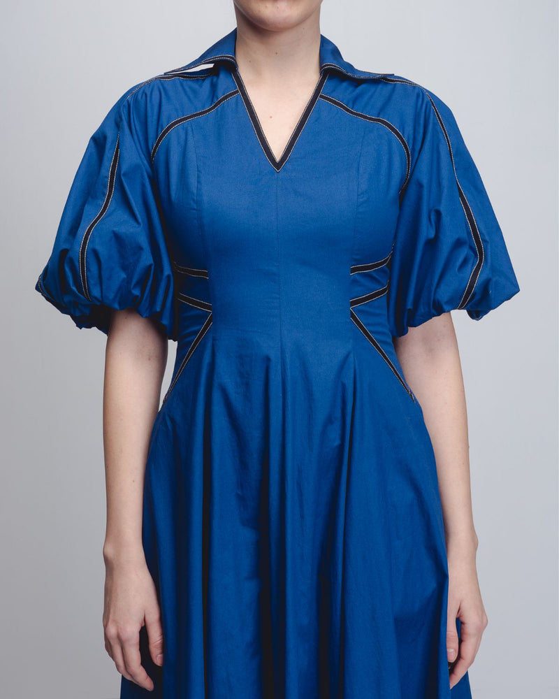 Ventana Dress - Cobalt cotton by Leh Studios for women Worldwide