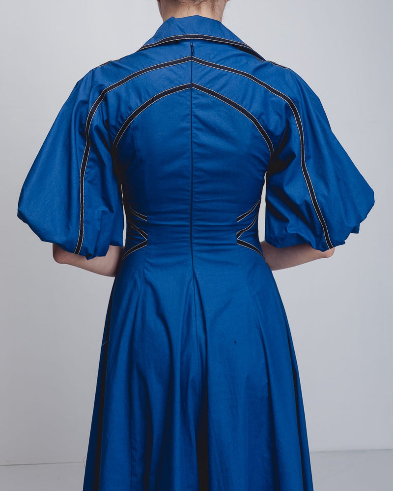 Ventana Dress - Cobalt cotton by Leh Studios for women Worldwide