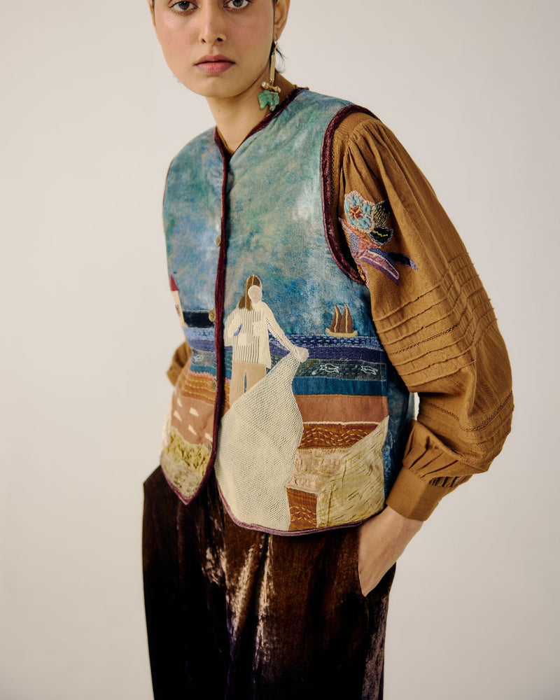 VEST-Sea Shore Appl by CORD for women Worldwide