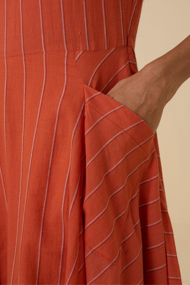Valentino Orange Cotton Midi Dress cotton by The Summer House in orange color for women Worldwide