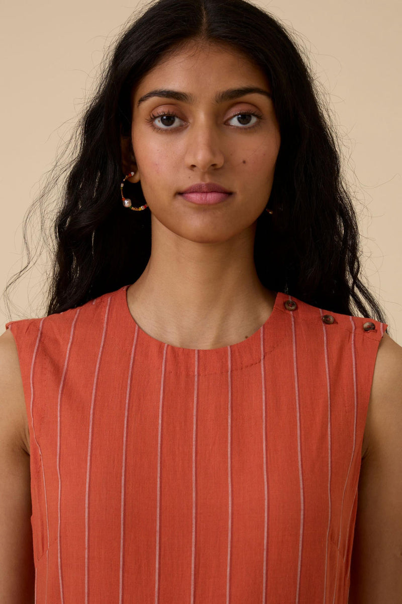Valentino Orange Cotton Midi Dress cotton by The Summer House in orange color for women Worldwide