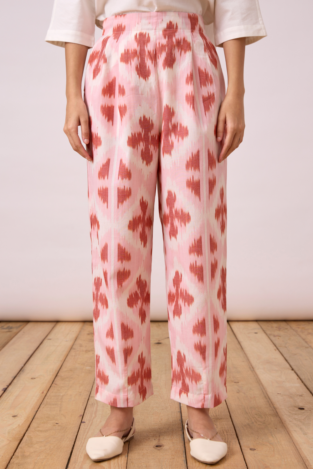 Venil Pant - Pink & Orange Ikat