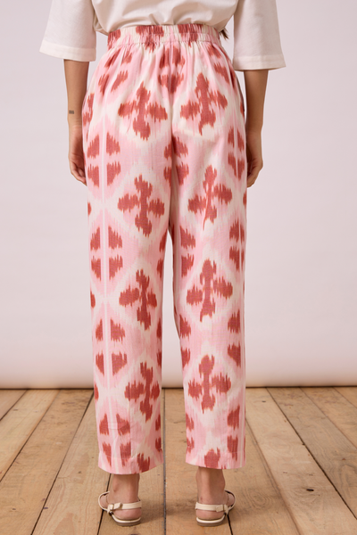 Venil Pant - Pink & Orange Ikat