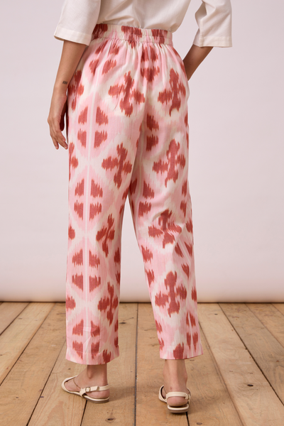 Venil Pant - Pink & Orange Ikat