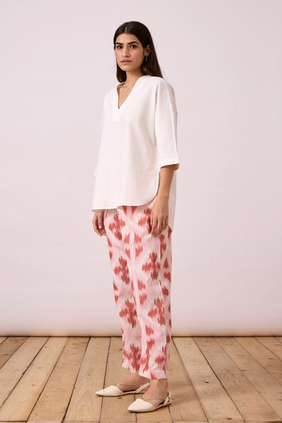 Venil Pant - Pink & Orange Ikat