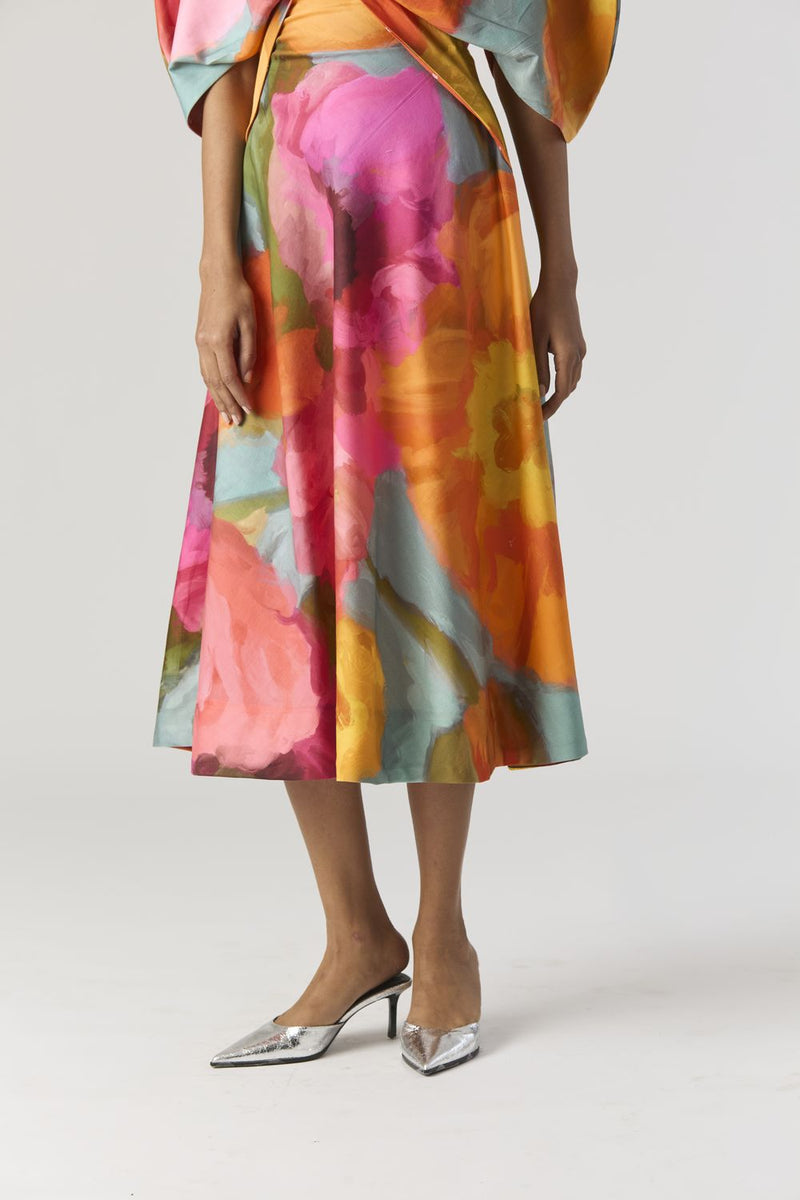 VERONICA FRONT KNOTTED DRESS satin by Yam in multi color for women Worldwide