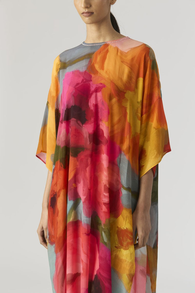 VERONICA KAFTAN SET silk by Yam in multi color for women Worldwide