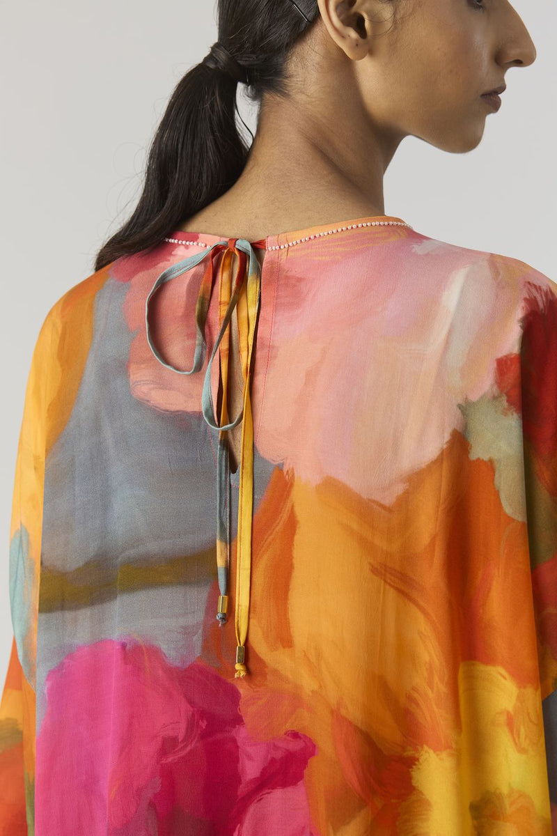 VERONICA KAFTAN SET silk by Yam in multi color for women Worldwide
