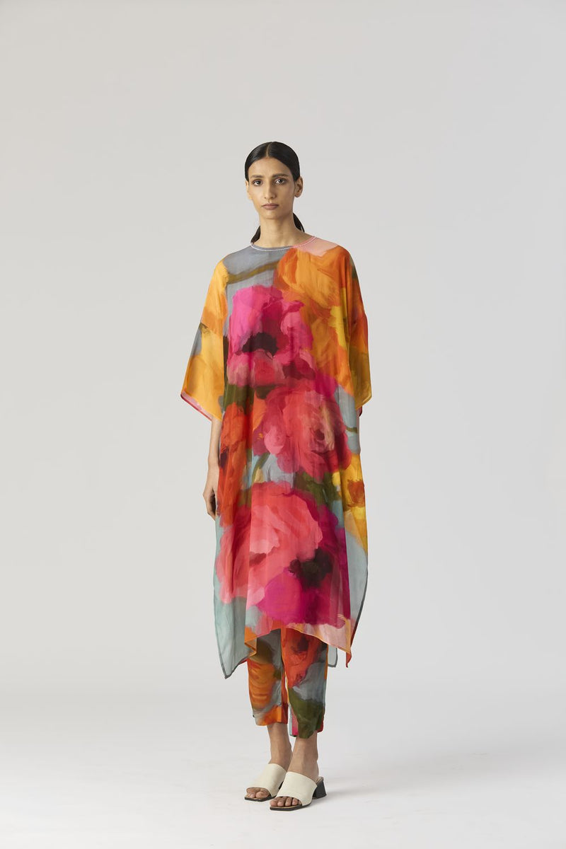 VERONICA KAFTAN SET silk by Yam in multi color for women Worldwide