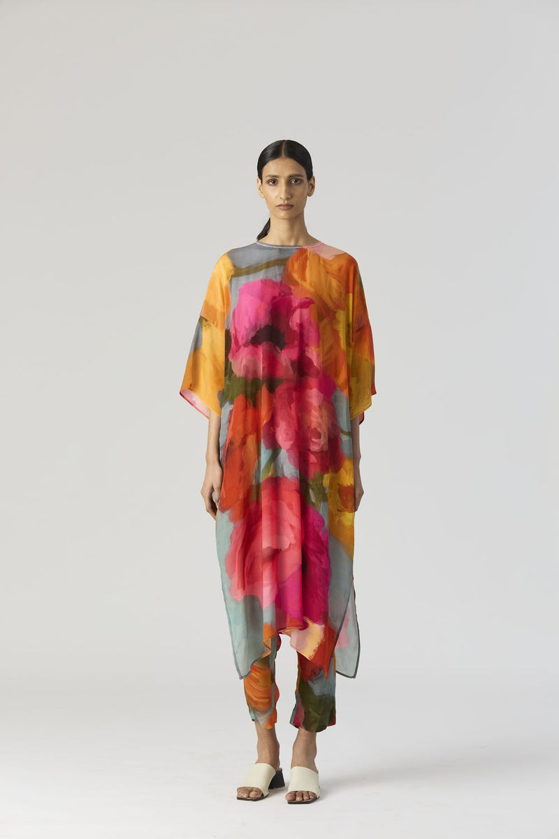 VERONICA KAFTAN SET silk by Yam in multi color for women Worldwide