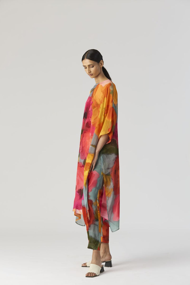 VERONICA KAFTAN SET silk by Yam in multi color for women Worldwide