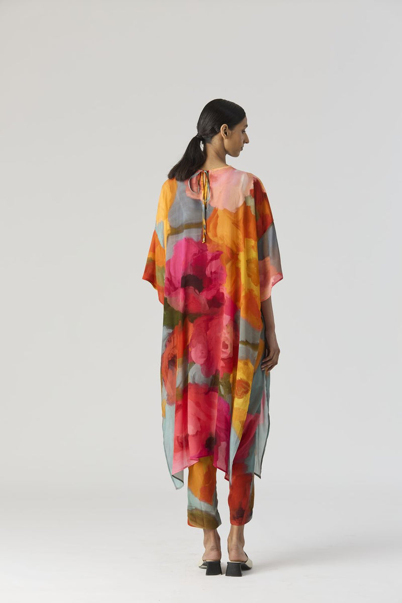 VERONICA KAFTAN SET silk by Yam in multi color for women Worldwide