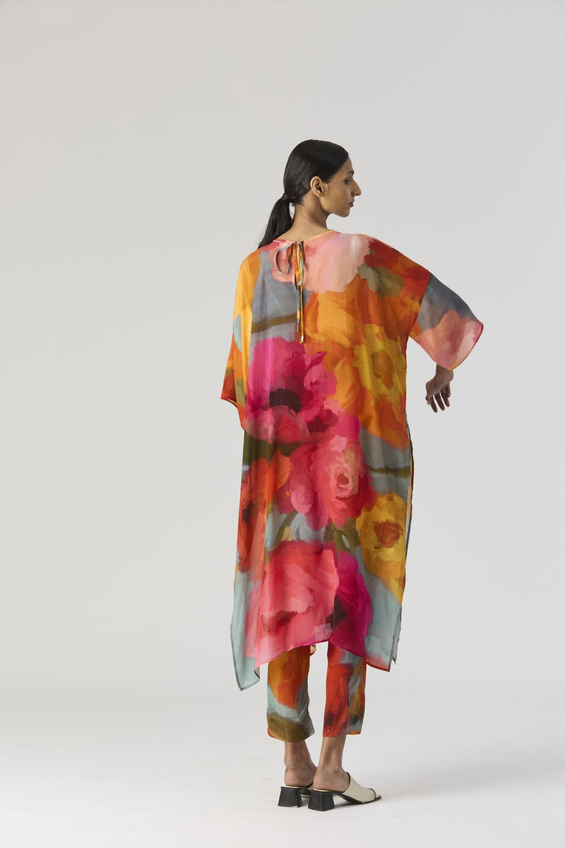 VERONICA KAFTAN SET silk by Yam in multi color for women Worldwide