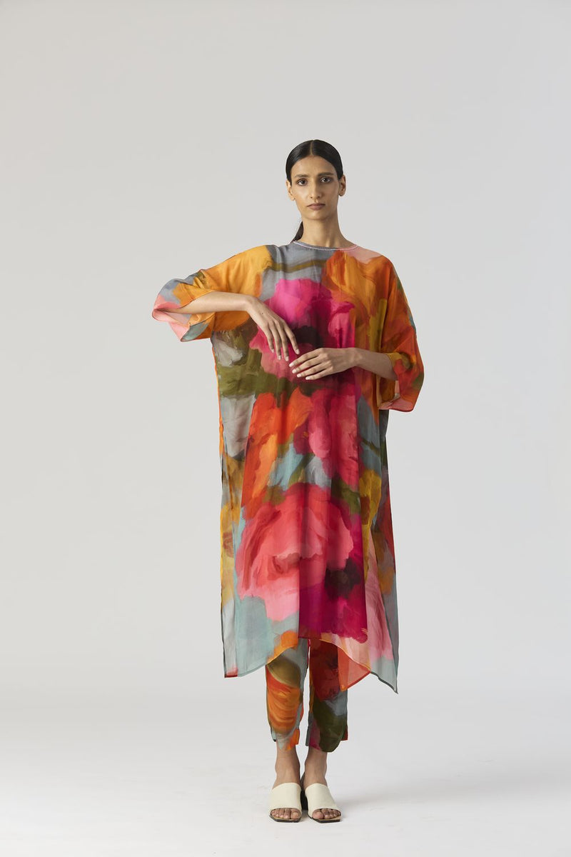 VERONICA KAFTAN SET silk by Yam in multi color for women Worldwide