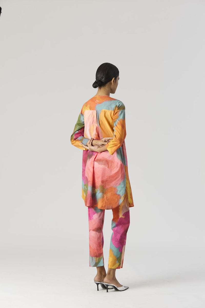 VERONICA SHORT KURTA SET cotton by Yam in multi color for women Worldwide