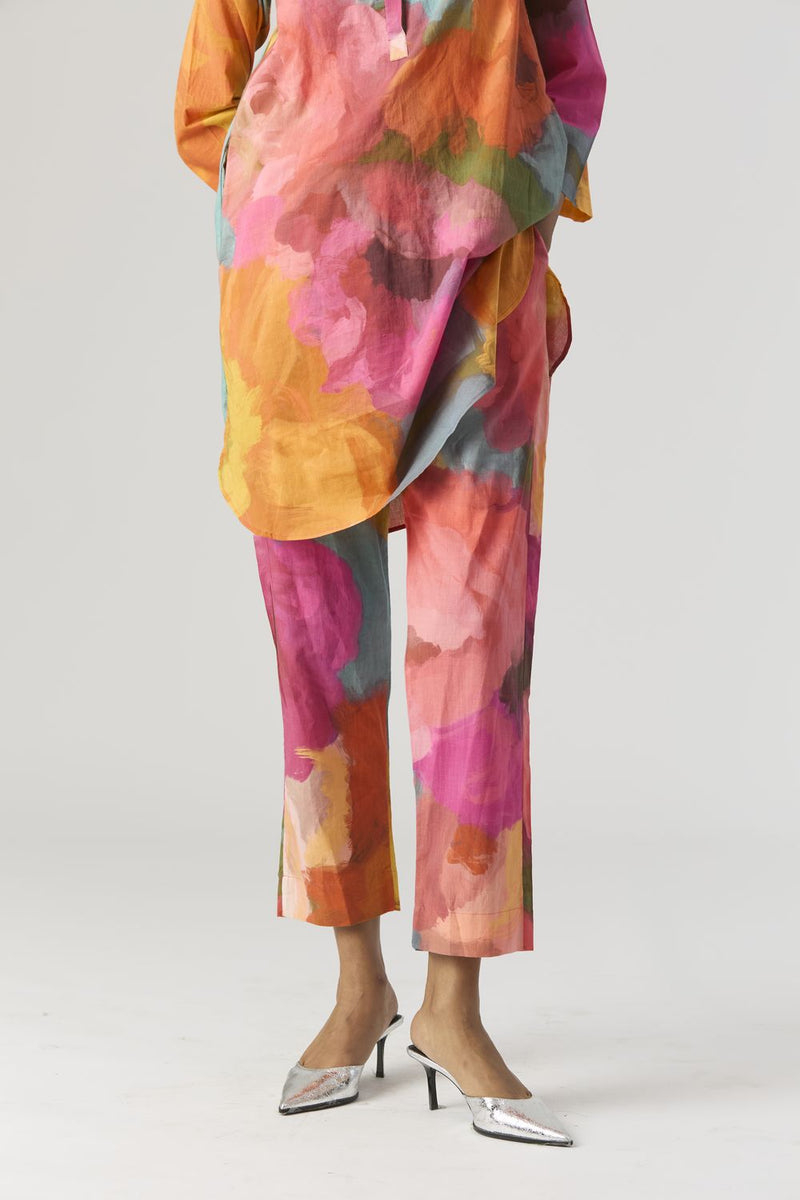 VERONICA SHORT KURTA SET cotton by Yam in multi color for women Worldwide