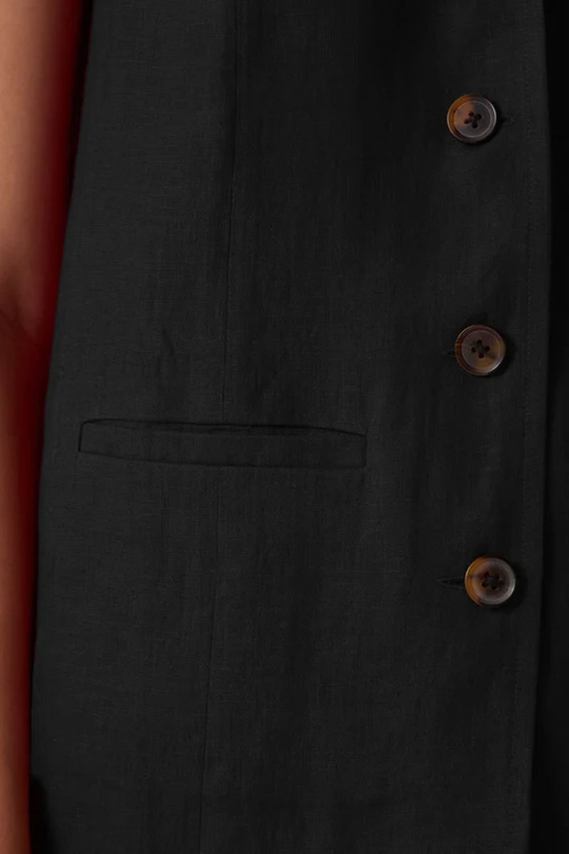 Viceroy Set-Noir linen cotton co-ord set by The Summer House in black for women Worldwide