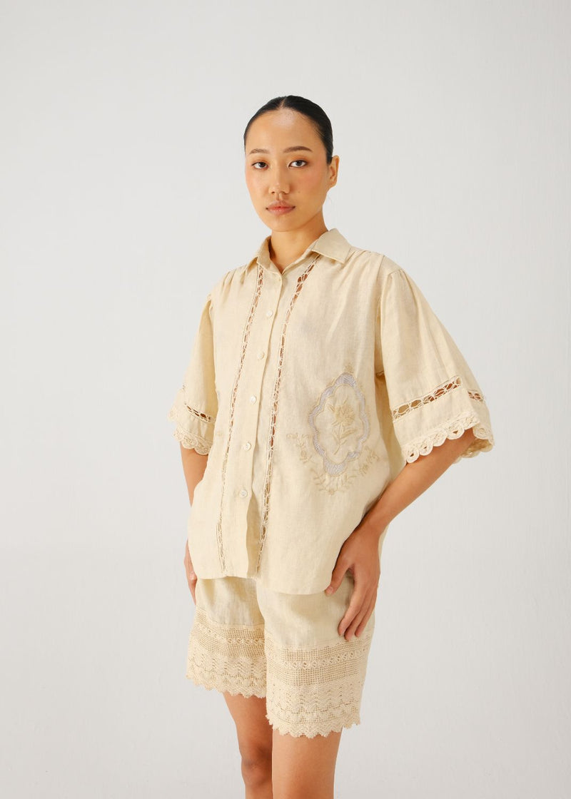 Victorian set-Ivory jali emb. by CORD for women Worldwide