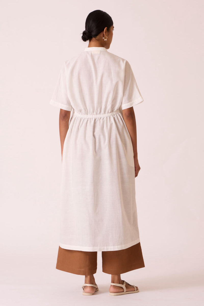 Viktor Off white Cotton Tunic cotton by The Summer House in white color for women Worldwide