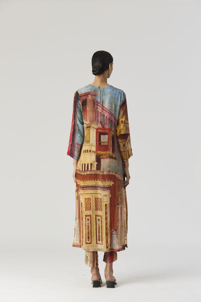 VILLA ROMA LONG KURTA SET mul by Yam in multi color for women Worldwide