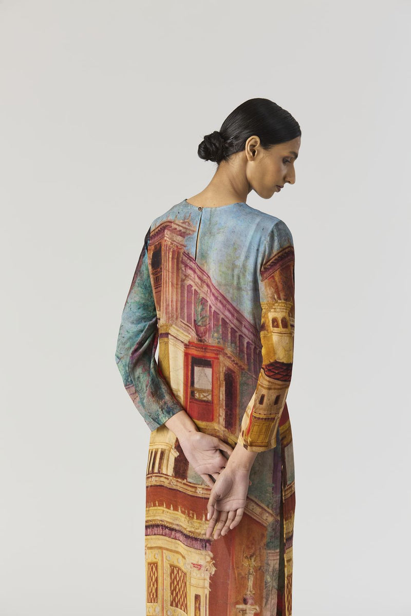 VILLA ROMA LONG KURTA SET mul by Yam in multi color for women Worldwide