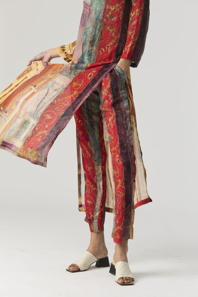 VILLA ROMA LONG KURTA SET mul by Yam in multi color for women Worldwide