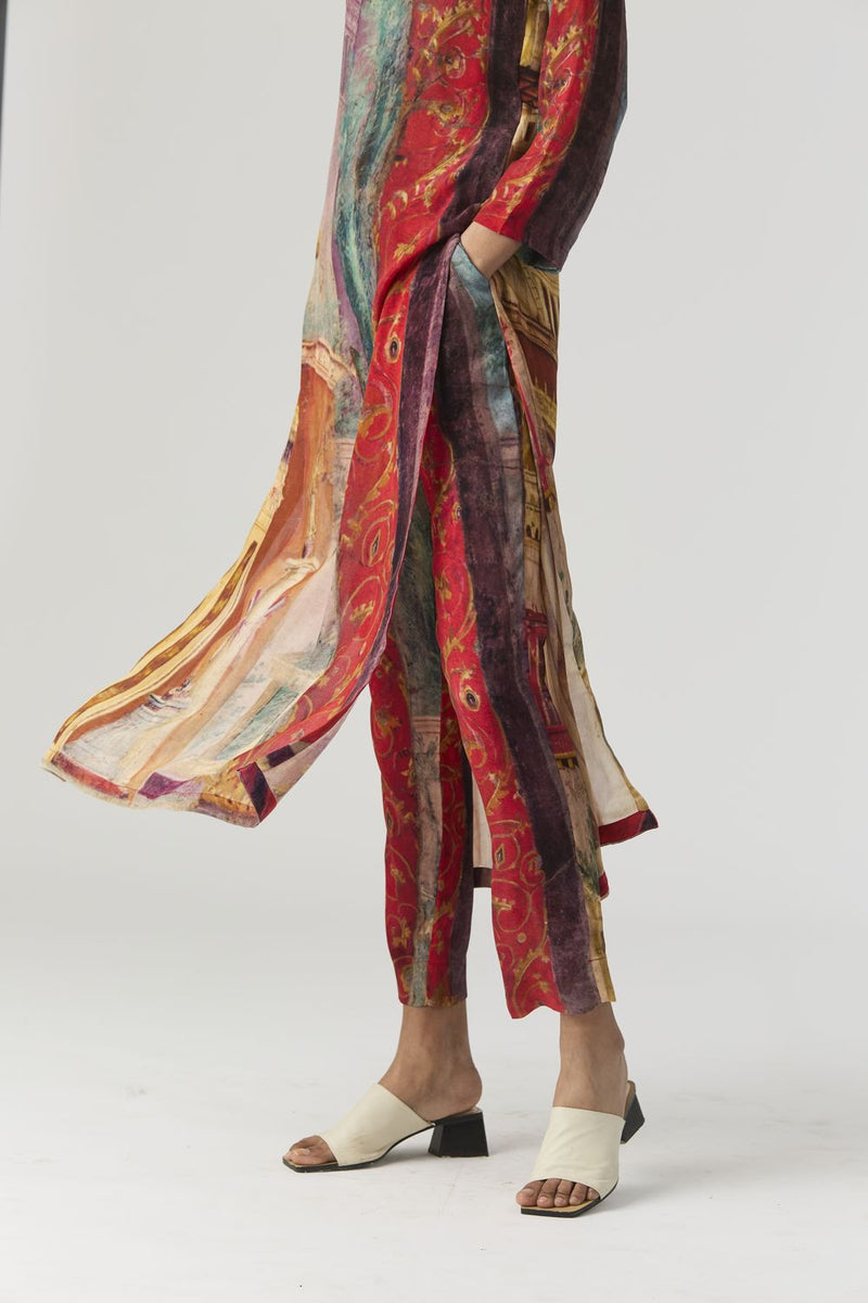 VILLA ROMA LONG KURTA SET mul by Yam in multi color for women Worldwide