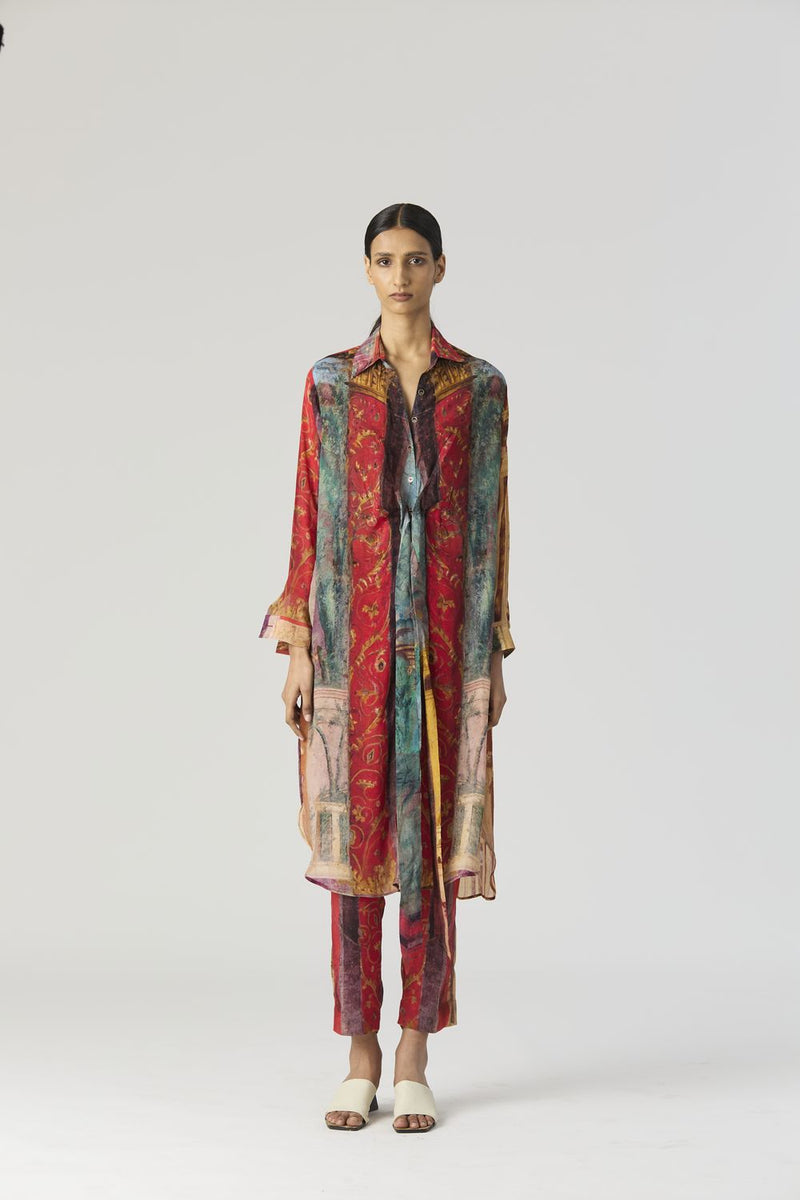 VILLA ROMA WRAP KURTA SET mul by Yam in multi color for women Worldwide