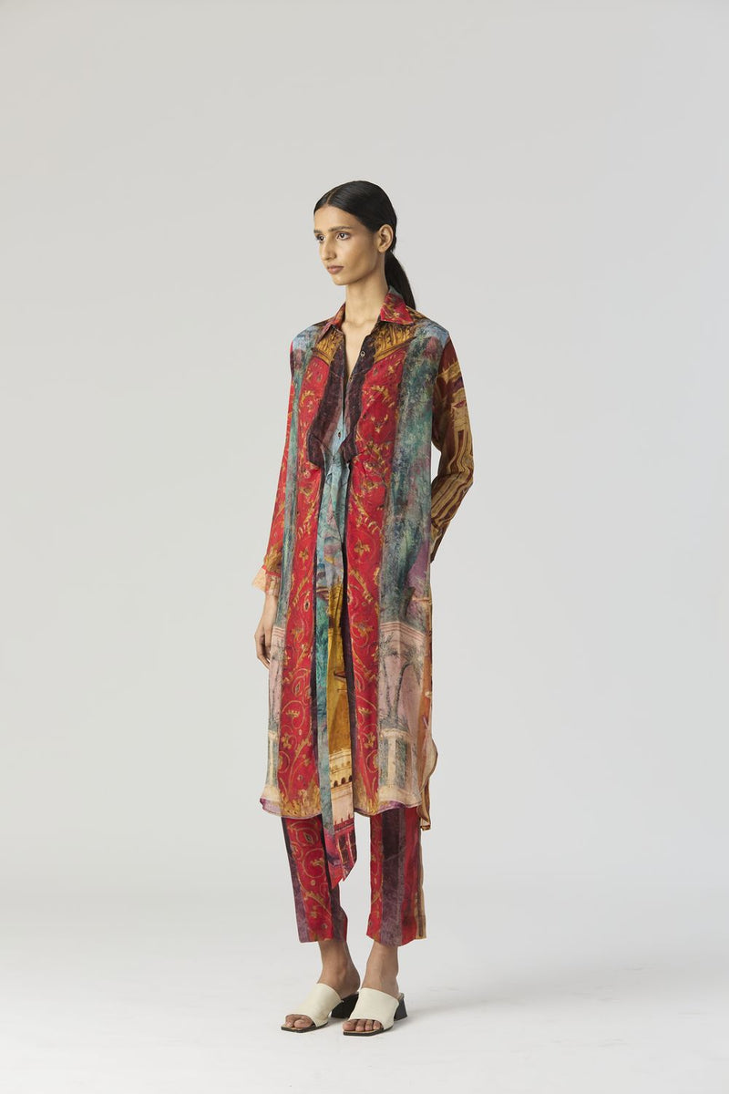 VILLA ROMA WRAP KURTA SET mul by Yam in multi color for women Worldwide