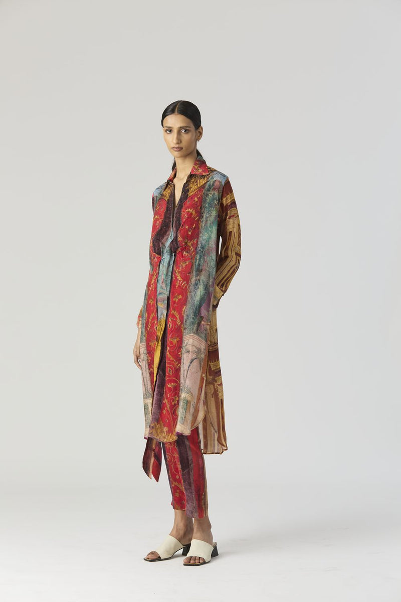 VILLA ROMA WRAP KURTA SET mul by Yam in multi color for women Worldwide