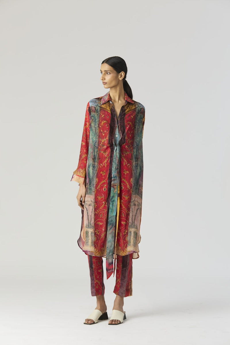 VILLA ROMA WRAP KURTA SET mul by Yam in multi color for women Worldwide