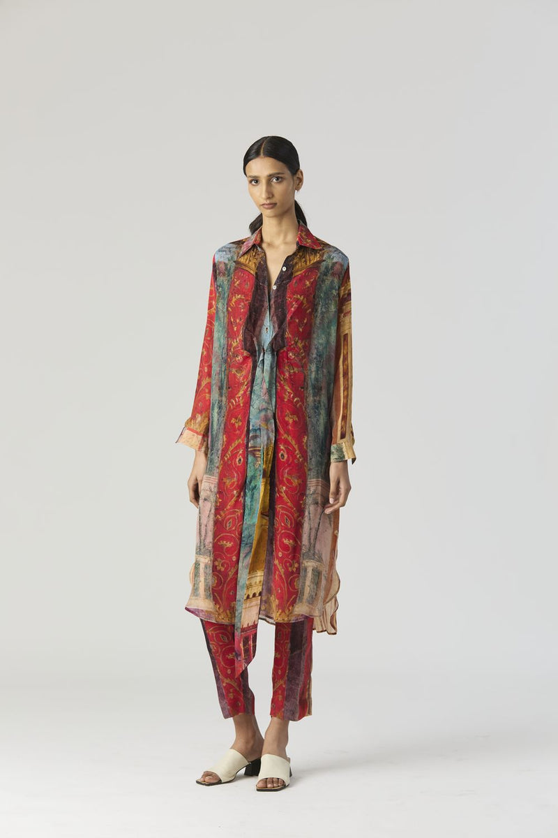VILLA ROMA WRAP KURTA SET mul by Yam in multi color for women Worldwide