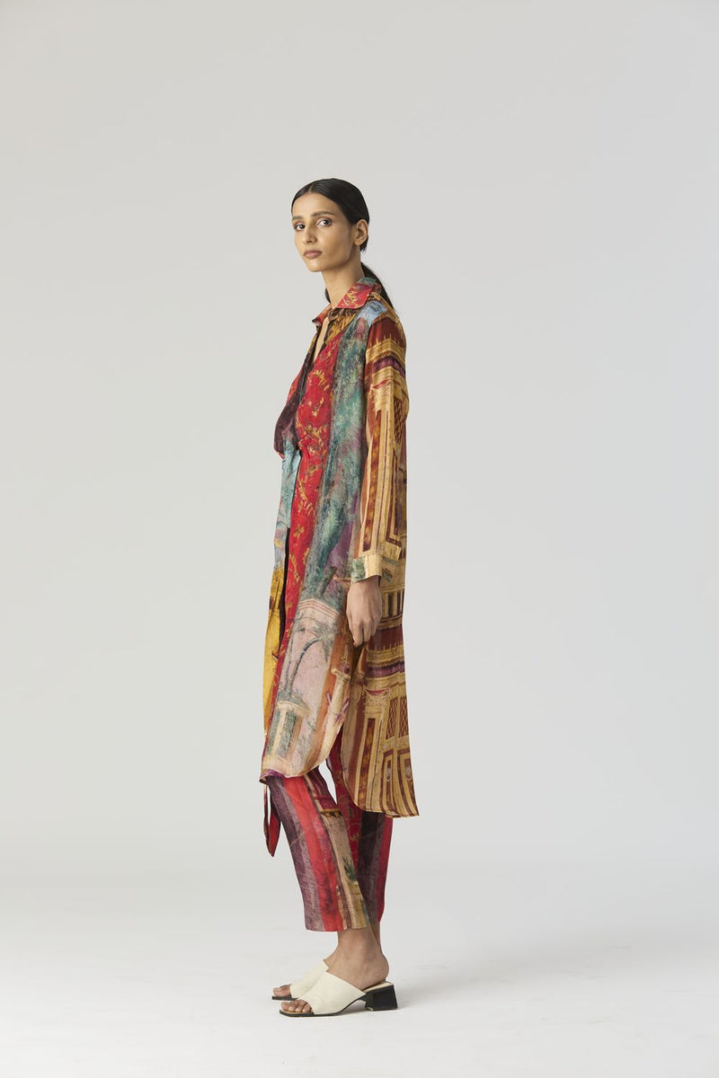 VILLA ROMA WRAP KURTA SET mul by Yam in multi color for women Worldwide
