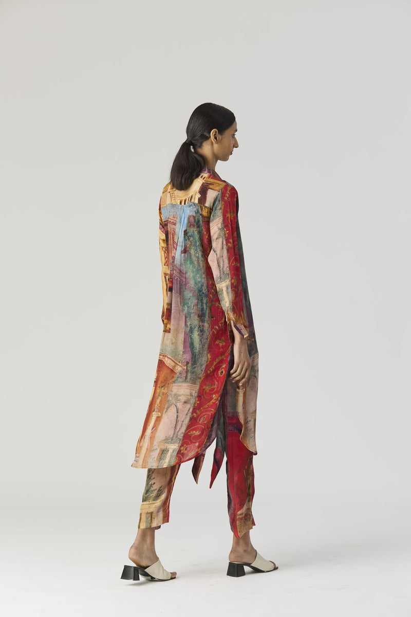 VILLA ROMA WRAP KURTA SET mul by Yam in multi color for women Worldwide