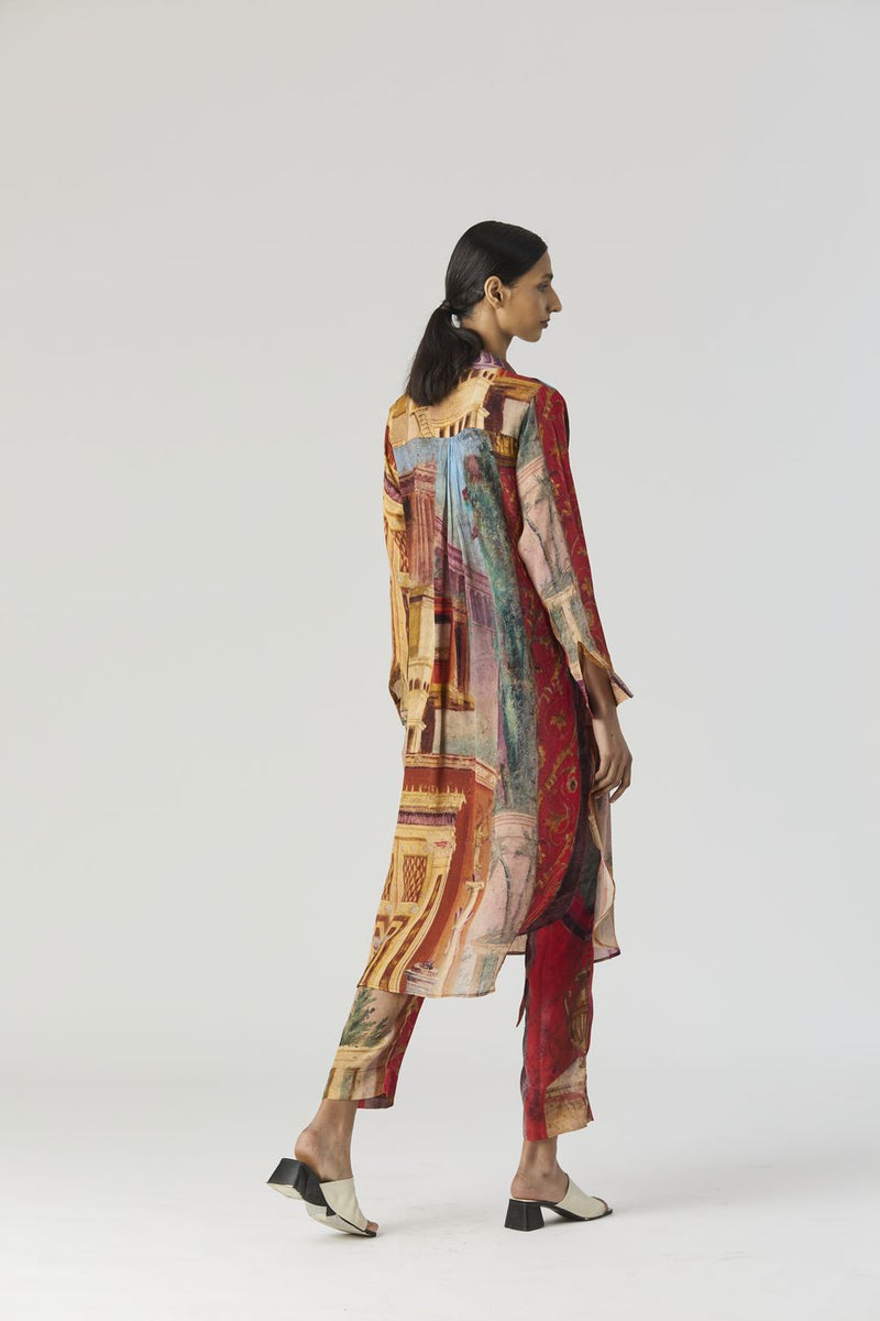 VILLA ROMA WRAP KURTA SET mul by Yam in multi color for women Worldwide